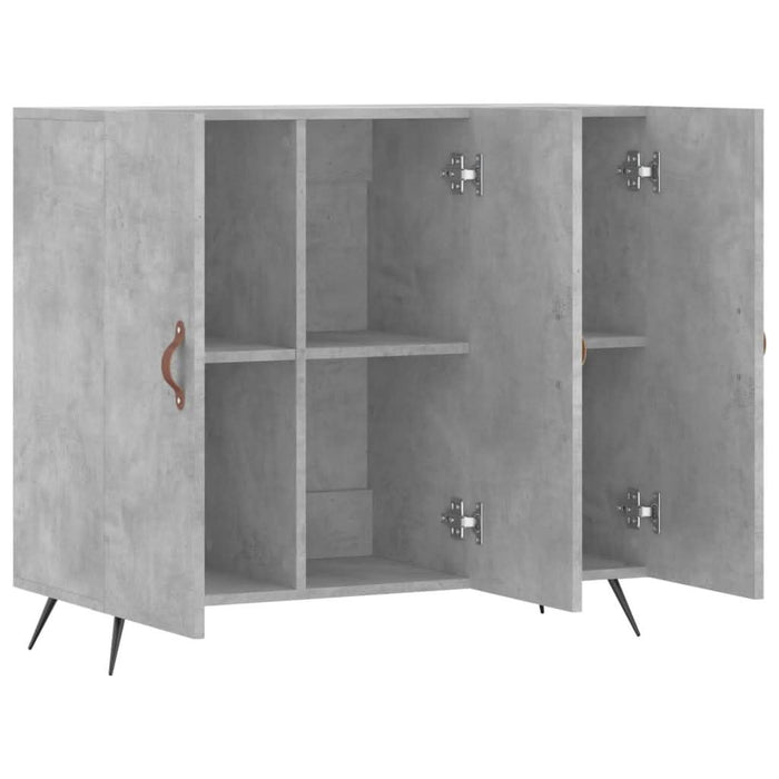Dulap, gri beton, 90x34x80 cm, lemn compozit - WALTI WALTI