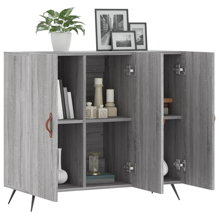Dulap, gri sonoma, 90x34x80 cm, lemn compozit WALTI