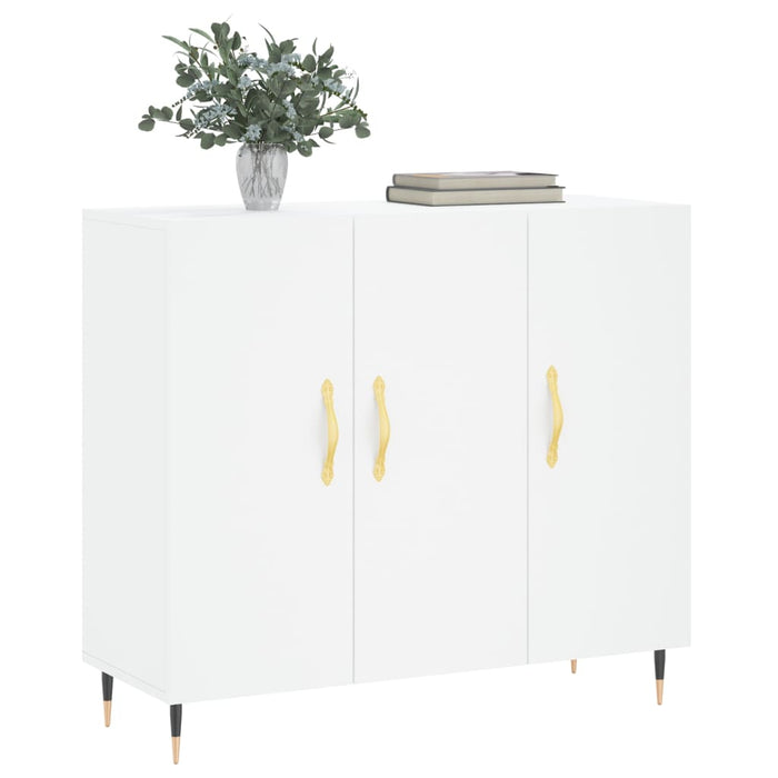 Dulap, alb, 90x34x80 cm, lemn compozit - WALTI WALTI