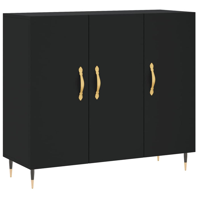 Dulap, negru, 90x34x80 cm, lemn compozit WALTI