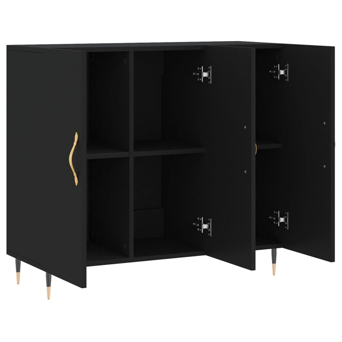 Dulap, negru, 90x34x80 cm, lemn compozit WALTI