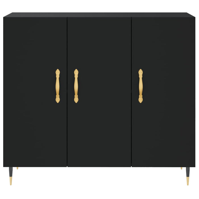 Dulap, negru, 90x34x80 cm, lemn compozit WALTI