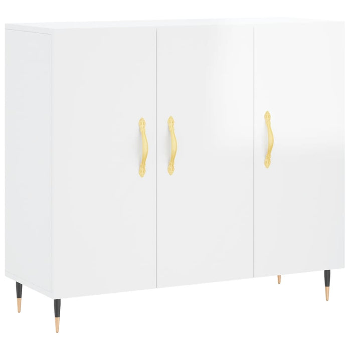 Dulap, alb extralucios, 90x34x80 cm, lemn compozit WALTI