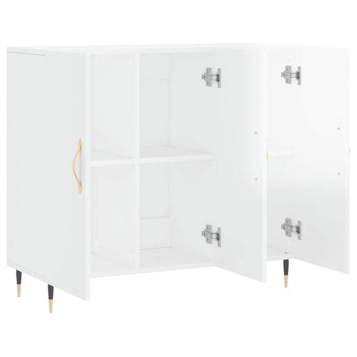 Dulap, alb extralucios, 90x34x80 cm, lemn compozit WALTI