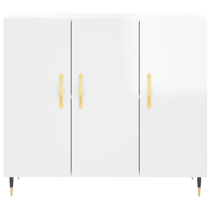 Dulap, alb extralucios, 90x34x80 cm, lemn compozit WALTI