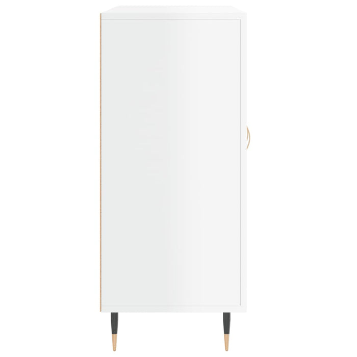 Dulap, alb extralucios, 90x34x80 cm, lemn compozit WALTI