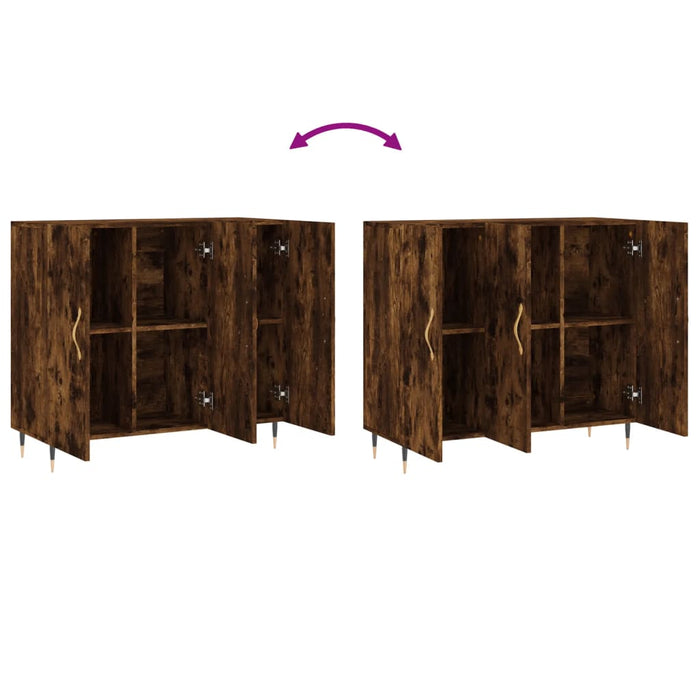 Dulap, stejar fumuriu, 90x34x80 cm, lemn compozit WALTI