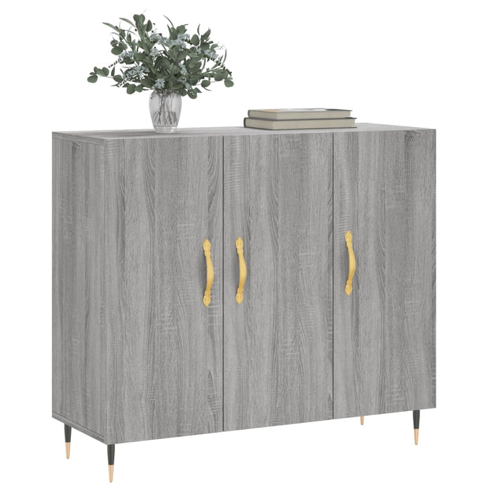 Dulap, gri sonoma, 90x34x80 cm, lemn compozit WALTI