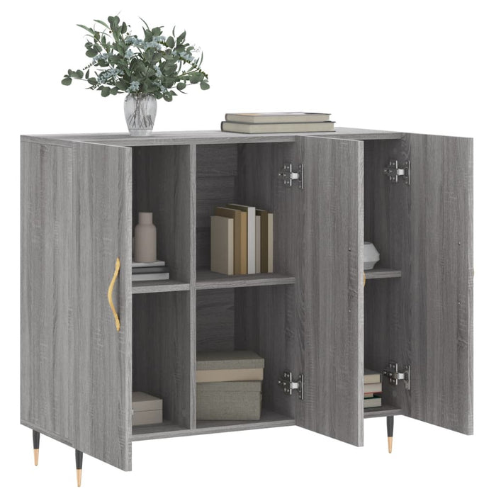 Dulap, gri sonoma, 90x34x80 cm, lemn compozit WALTI
