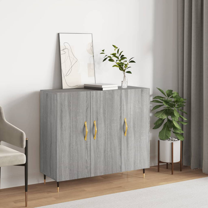 Dulap, gri sonoma, 90x34x80 cm, lemn compozit WALTI