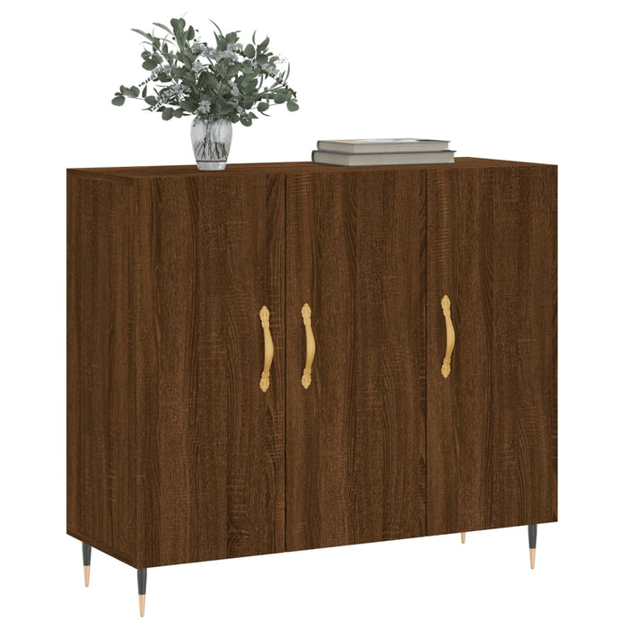 Dulap, stejar maro, 90x34x80 cm, lemn compozit WALTI