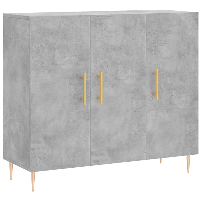Dulap, gri beton, 90x34x80 cm, lemn compozit WALTI