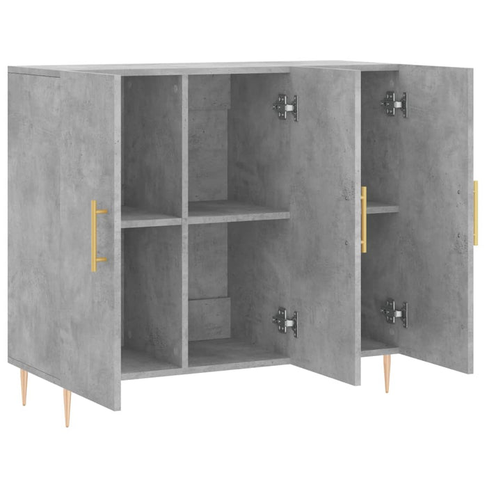Dulap, gri beton, 90x34x80 cm, lemn compozit WALTI