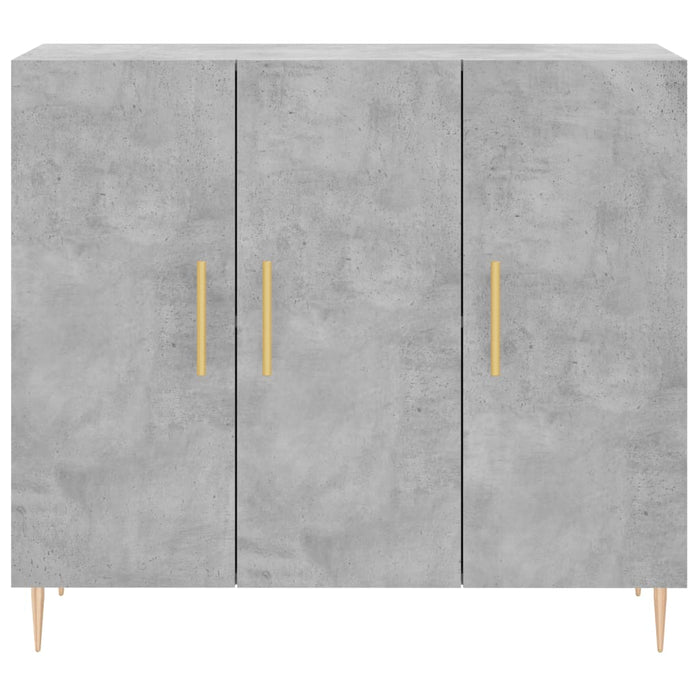 Dulap, gri beton, 90x34x80 cm, lemn compozit WALTI