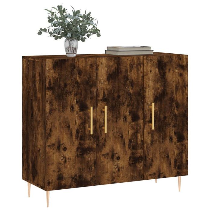 Dulap, stejar fumuriu, 90x34x80 cm, lemn compozit - WALTI WALTI