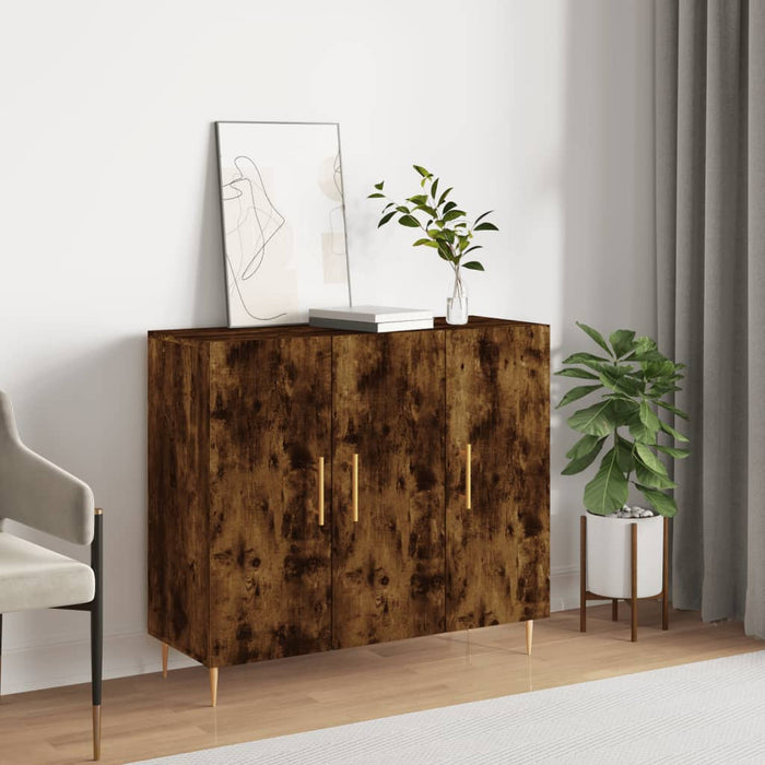Dulap, stejar fumuriu, 90x34x80 cm, lemn compozit - WALTI WALTI