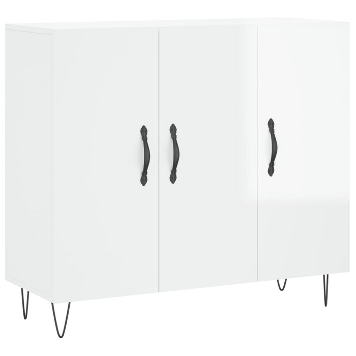 Dulap, alb extralucios, 90x34x80 cm, lemn compozit WALTI