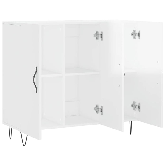 Dulap, alb extralucios, 90x34x80 cm, lemn compozit WALTI