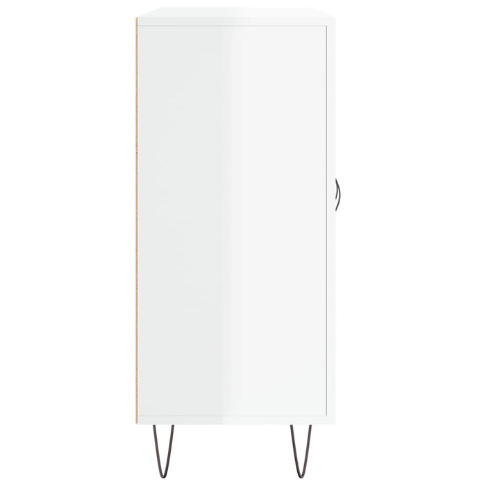 Dulap, alb extralucios, 90x34x80 cm, lemn compozit WALTI