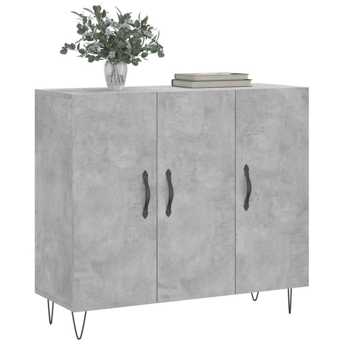 Dulap, gri beton, 90x34x80 cm, lemn compozit - WALTI WALTI