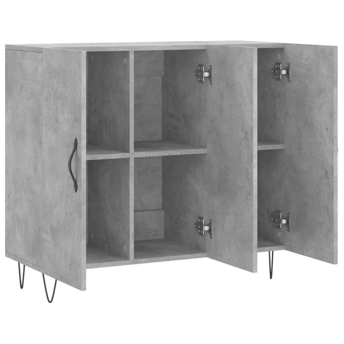 Dulap, gri beton, 90x34x80 cm, lemn compozit - WALTI WALTI