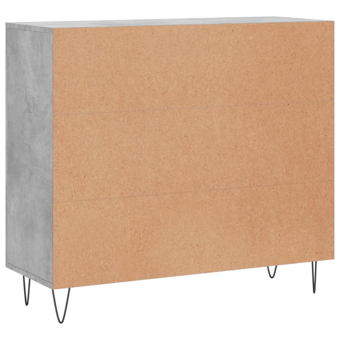 Dulap, gri beton, 90x34x80 cm, lemn compozit - WALTI WALTI