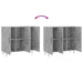Dulap, gri beton, 90x34x80 cm, lemn compozit - WALTI WALTI
