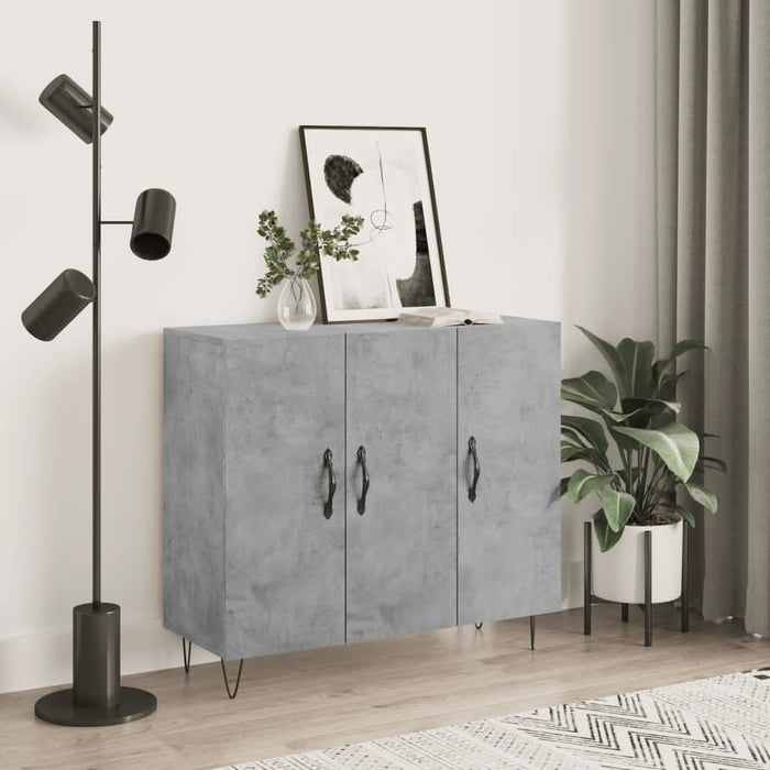 Dulap, gri beton, 90x34x80 cm, lemn compozit - WALTI WALTI