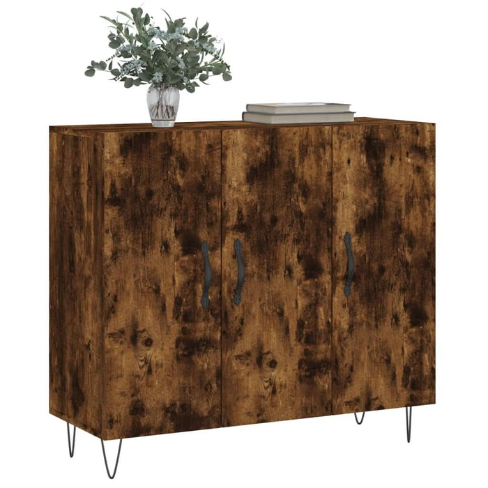 Dulap, stejar fumuriu, 90x34x80 cm, lemn compozit - WALTI WALTI