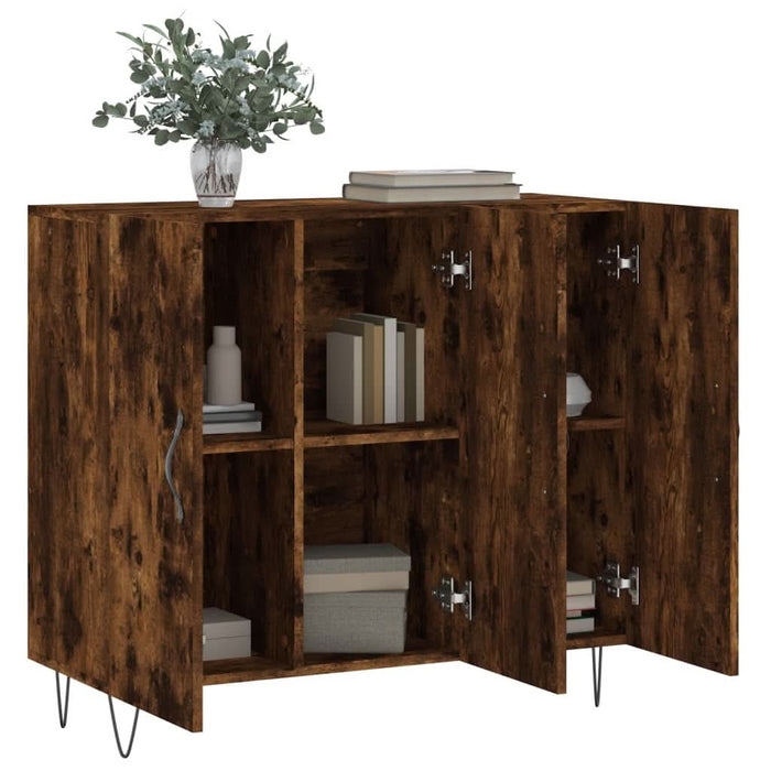 Dulap, stejar fumuriu, 90x34x80 cm, lemn compozit - WALTI WALTI