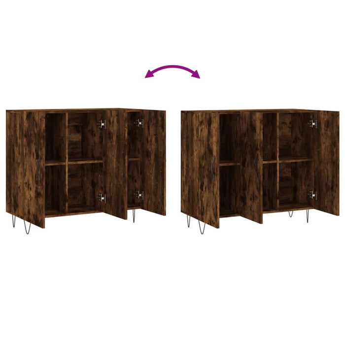 Dulap, stejar fumuriu, 90x34x80 cm, lemn compozit - WALTI WALTI