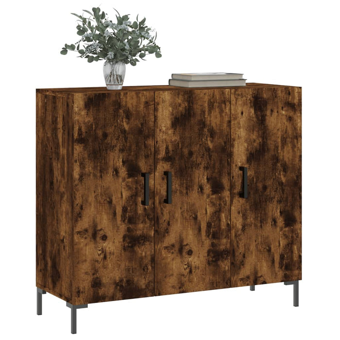 Dulap, stejar fumuriu, 90x34x80 cm, lemn compozit - WALTI WALTI