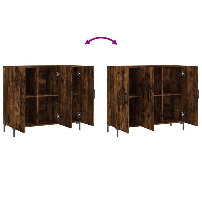 Dulap, stejar fumuriu, 90x34x80 cm, lemn compozit - WALTI WALTI