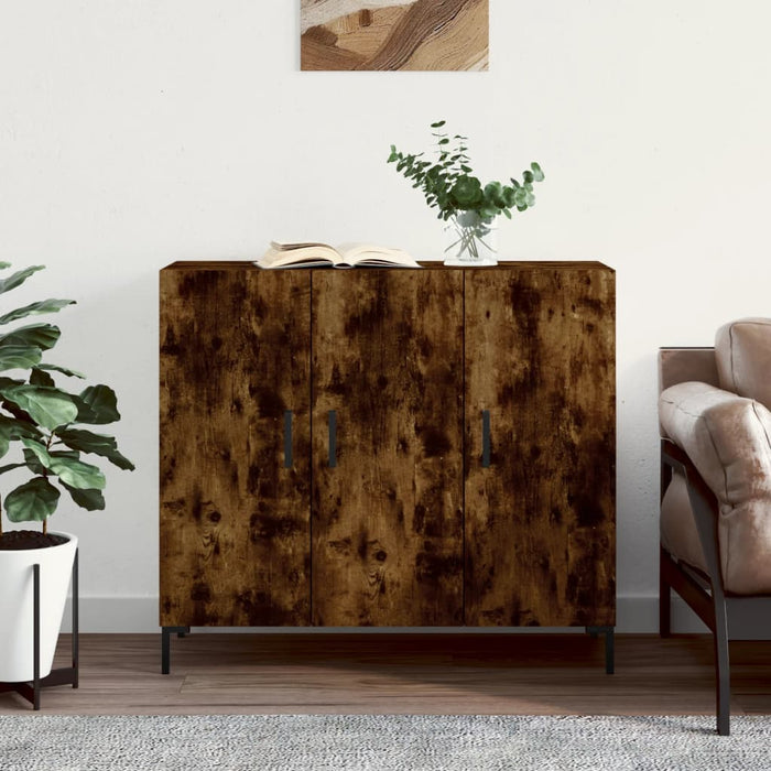 Dulap, stejar fumuriu, 90x34x80 cm, lemn compozit - WALTI WALTI
