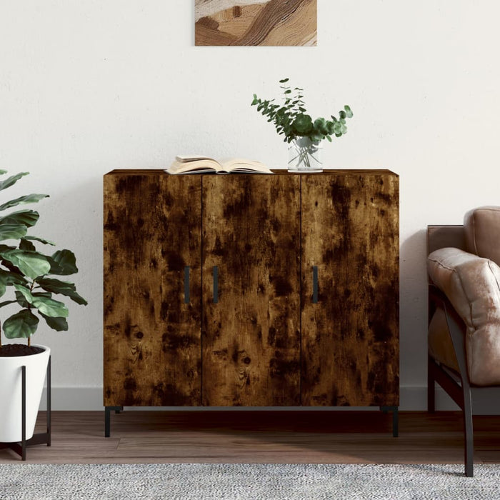 Dulap, stejar fumuriu, 90x34x80 cm, lemn compozit WALTI