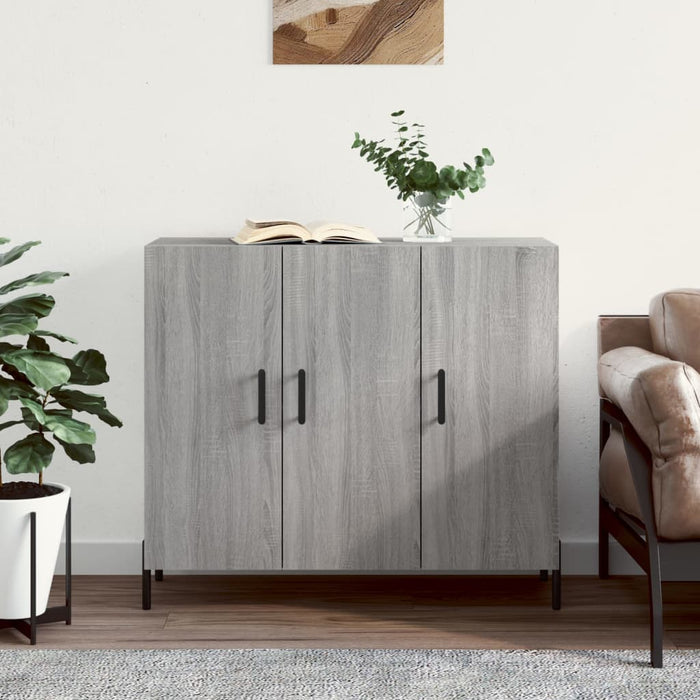 Dulap, gri sonoma, 90x34x80 cm, lemn compozit WALTI