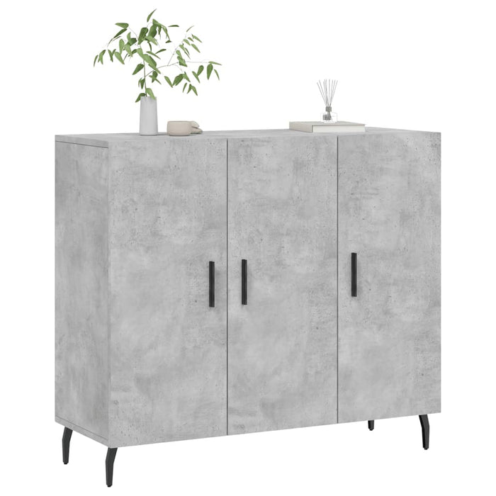 Dulap, gri beton, 90x34x80 cm, lemn compozit - WALTI WALTI