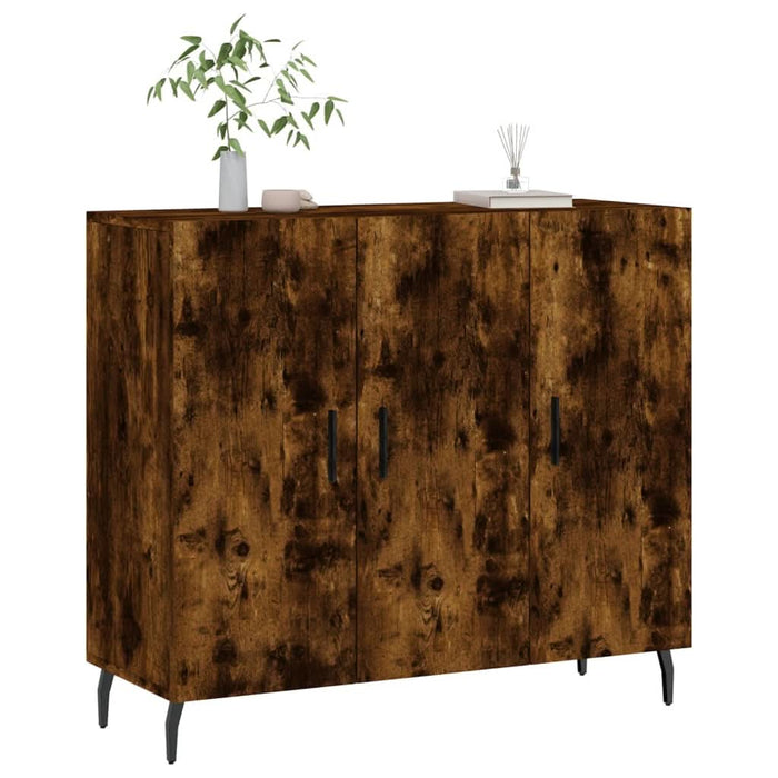 Dulap, stejar fumuriu, 90x34x80 cm, lemn compozit - WALTI WALTI