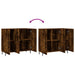 Dulap, stejar fumuriu, 90x34x80 cm, lemn compozit - WALTI WALTI