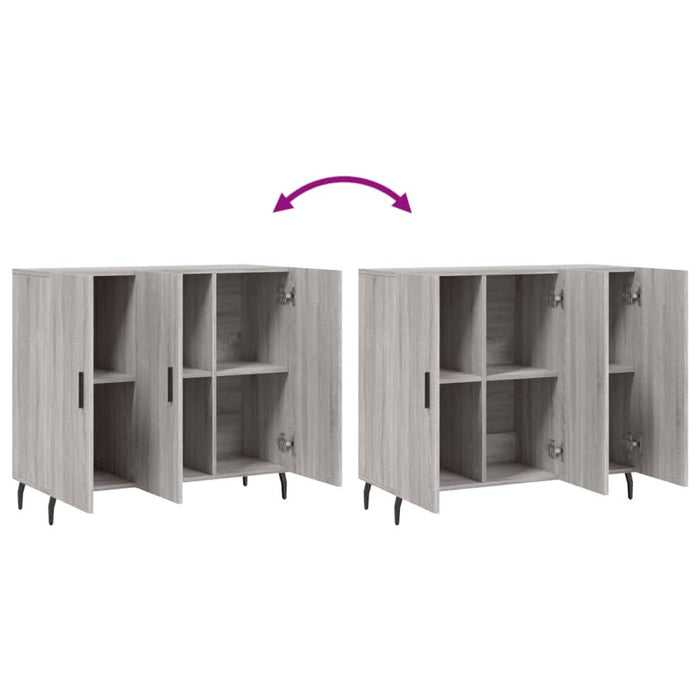 Dulap, gri sonoma, 90x34x80 cm, lemn compozit - WALTI WALTI