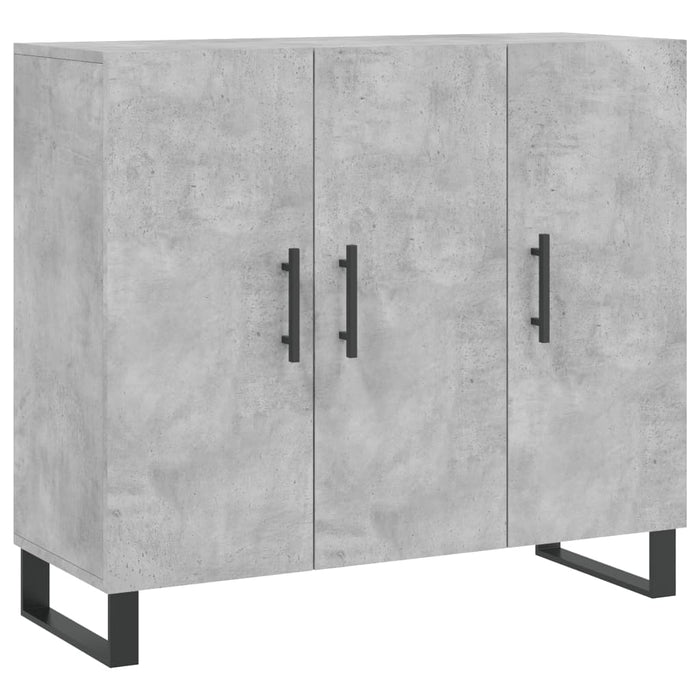 Dulap, gri beton, 90x34x80 cm, lemn compozit - WALTI WALTI