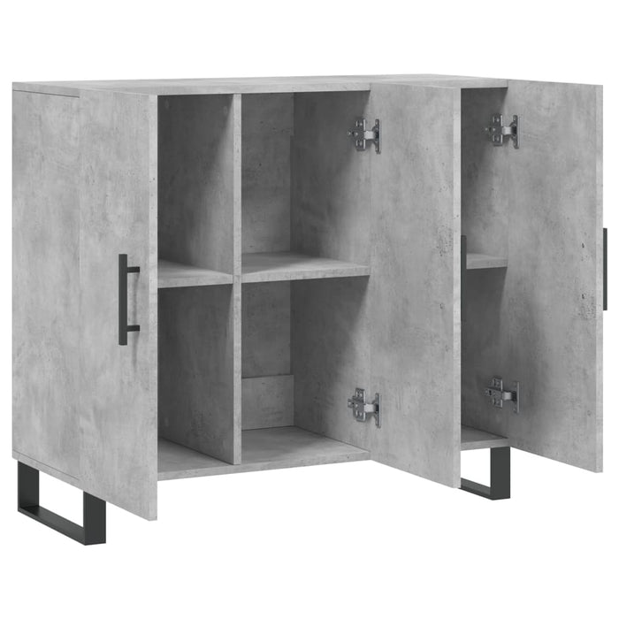 Dulap, gri beton, 90x34x80 cm, lemn compozit - WALTI WALTI