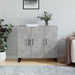 Dulap, gri beton, 90x34x80 cm, lemn compozit - WALTI WALTI