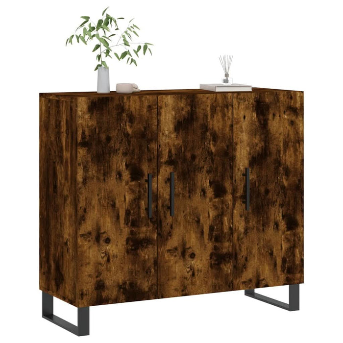 Dulap, stejar fumuriu, 90x34x80 cm, lemn compozit - WALTI WALTI