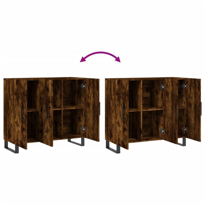 Dulap, stejar fumuriu, 90x34x80 cm, lemn compozit - WALTI WALTI