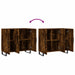 Dulap, stejar fumuriu, 90x34x80 cm, lemn compozit - WALTI WALTI