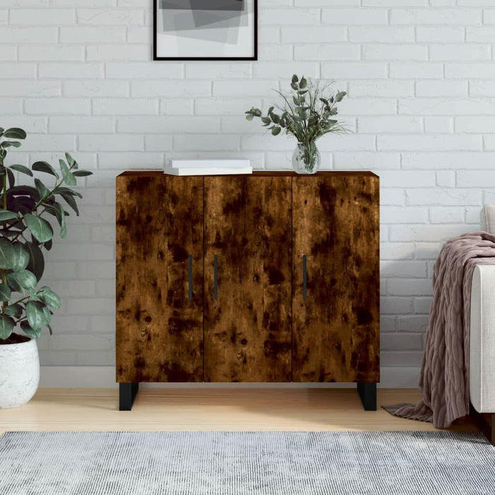 Dulap, stejar fumuriu, 90x34x80 cm, lemn compozit - WALTI WALTI