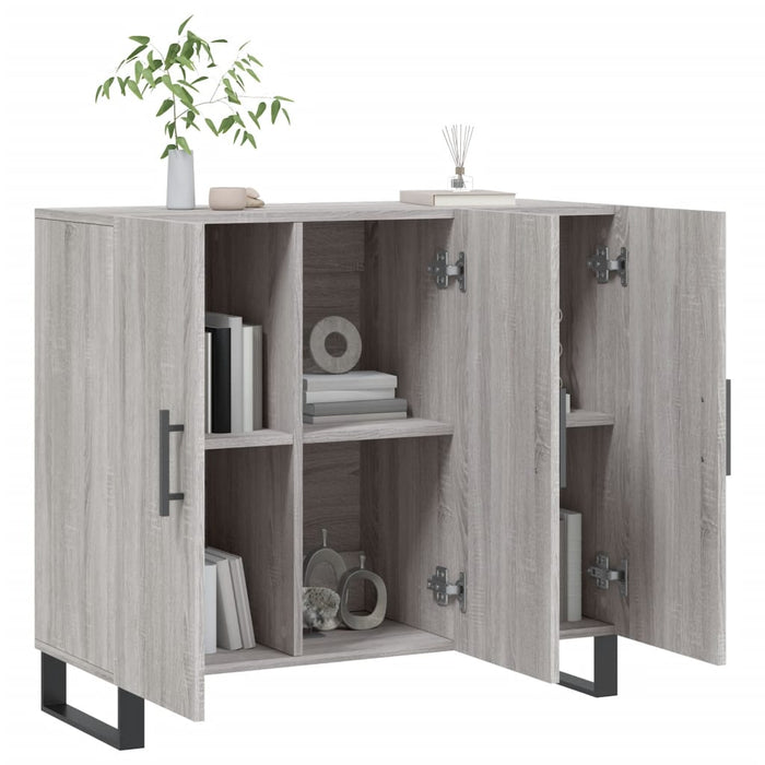 Dulap, gri sonoma, 90x34x80 cm, lemn compozit WALTI
