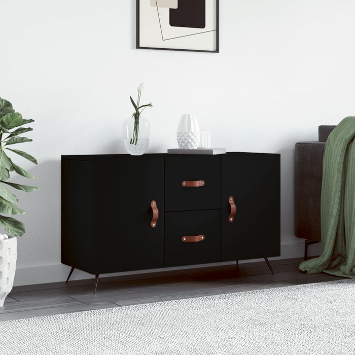 Dulap, negru, 100x36x60 cm, lemn compozit WALTI