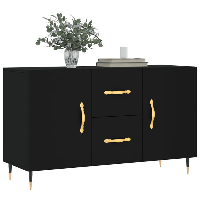 Dulap, negru, 100x36x60 cm, lemn compozit WALTI